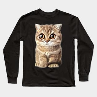 content aware scale cat Long Sleeve T-Shirt